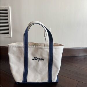 Ll bean boat & tote for Megan - Cream and Blue